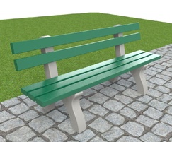 ASF 910RP Recycled Plastic bench seat