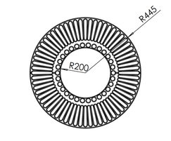 ASF 312 Recycled Cast Iron Tree Grille drawing