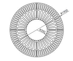 ASF 325 Recycled Cast Iron Circular Tree Grille drawing