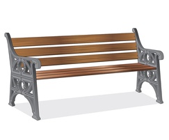 ASF 502 cast iron and timber seats