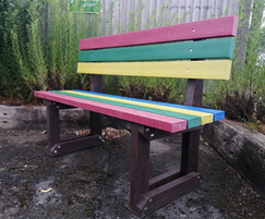Medlock multi coloured recycled plastic seat