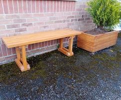 Medlock bench with Wooden Planter