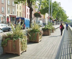 Square timber planters