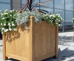 Square wooden planters