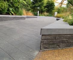Flamed paving in 160mm gauged widths