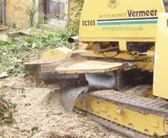 Low impact stump grinding with our Vermeer