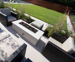 Formal lawn looking great with surrounding paving