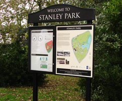 Interpretation sign - Stanley Park, Blackpool