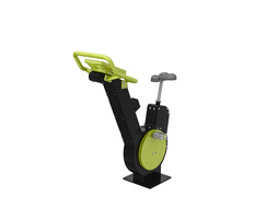 Power Smart spinning bike in black and lime green