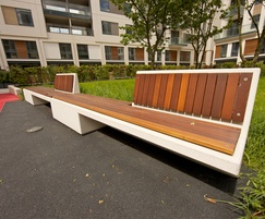Equal Cast Stone And Wood Bench Marshalls Landscape Protection