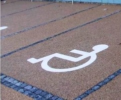 Resin bound surfacing for disabled spaces in car parks