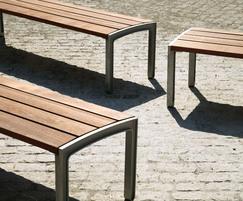 Backless park benches