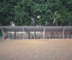 Cycle shelter at Clandeboye Primary School