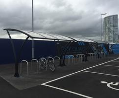 Cycle shelters and stands - City Quays, Belfast