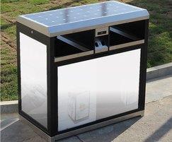 Street Tidy litter bin with solar-powered display