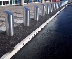 Angled top PAS68 static security bollards