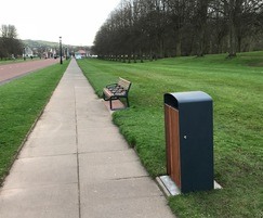 Park litter bin and seat