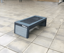Stellar bench with USB charging ports for university