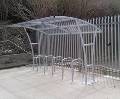 Peveril curved cycle shelter