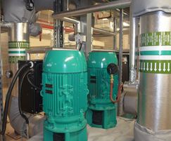 Pumps were supplied for heating and cooling water