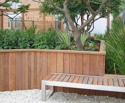 Hardwood retaining wall system | Woodscape | ESI External Works