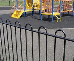 Bow Top Play steel railings for playgrounds