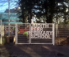 'Cat' gate being installed at school entrance