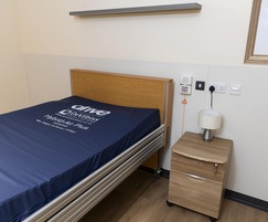 Acrovyn Sheet fitted behind a hospital bed