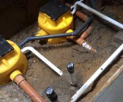 Sump pumps with drainage connections