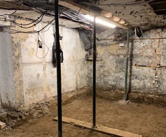 Vaulted area before work
