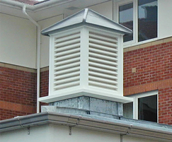 Roof turret with real louvres