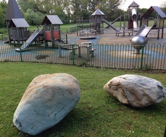 Smooth glacial boulders – children’s play area