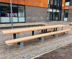Large picnic table and benches