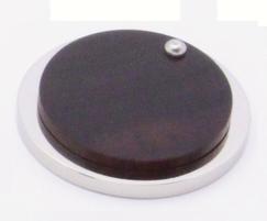 Arbor 37016 escutcheon in rosewood and polished nickel