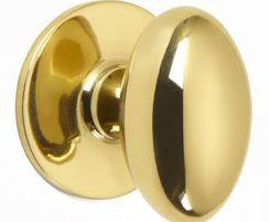 Classic range cupboard knob in polished brass