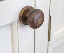 Rosewood door knob with matt finish at client request