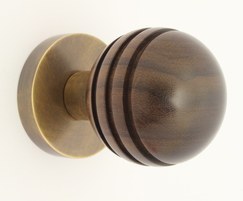 Arbor 34301 mortice knob in rosewood and antique brass