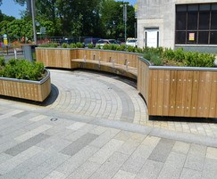 Castleton FSC timber & steel planter | Street Design | ESI External Works