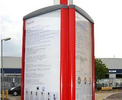 Elite bus stop timetable display case