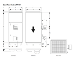 Cabinet heaters - downflow heaters RN/RD
