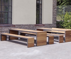 Linares picnic table and bench set