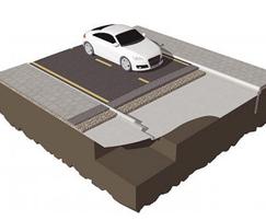 Standard geotextile used to stabilise road