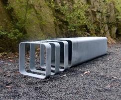 Larus - Rua Line steel bench and cycle stand