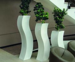 Curvy S Planters In Our Standard Brilliant White Finish