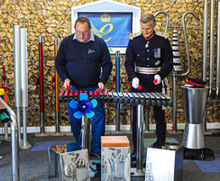 HM Lord-Lieutenant Plays Duo Outdoor Xylophone