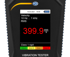 Vibration Meter PCE-VT 3900 display
