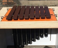 Xylophone for interactive musical exhibit at museum