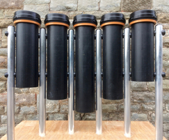 Steel framed pipe drums, blue or black PPE option