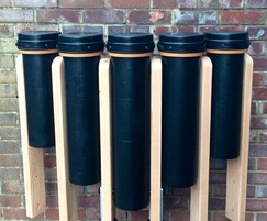 Timber framed pipe drums