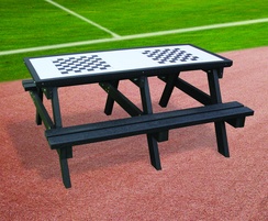 100% Recycled Plastic Picnic Table with Activity Table